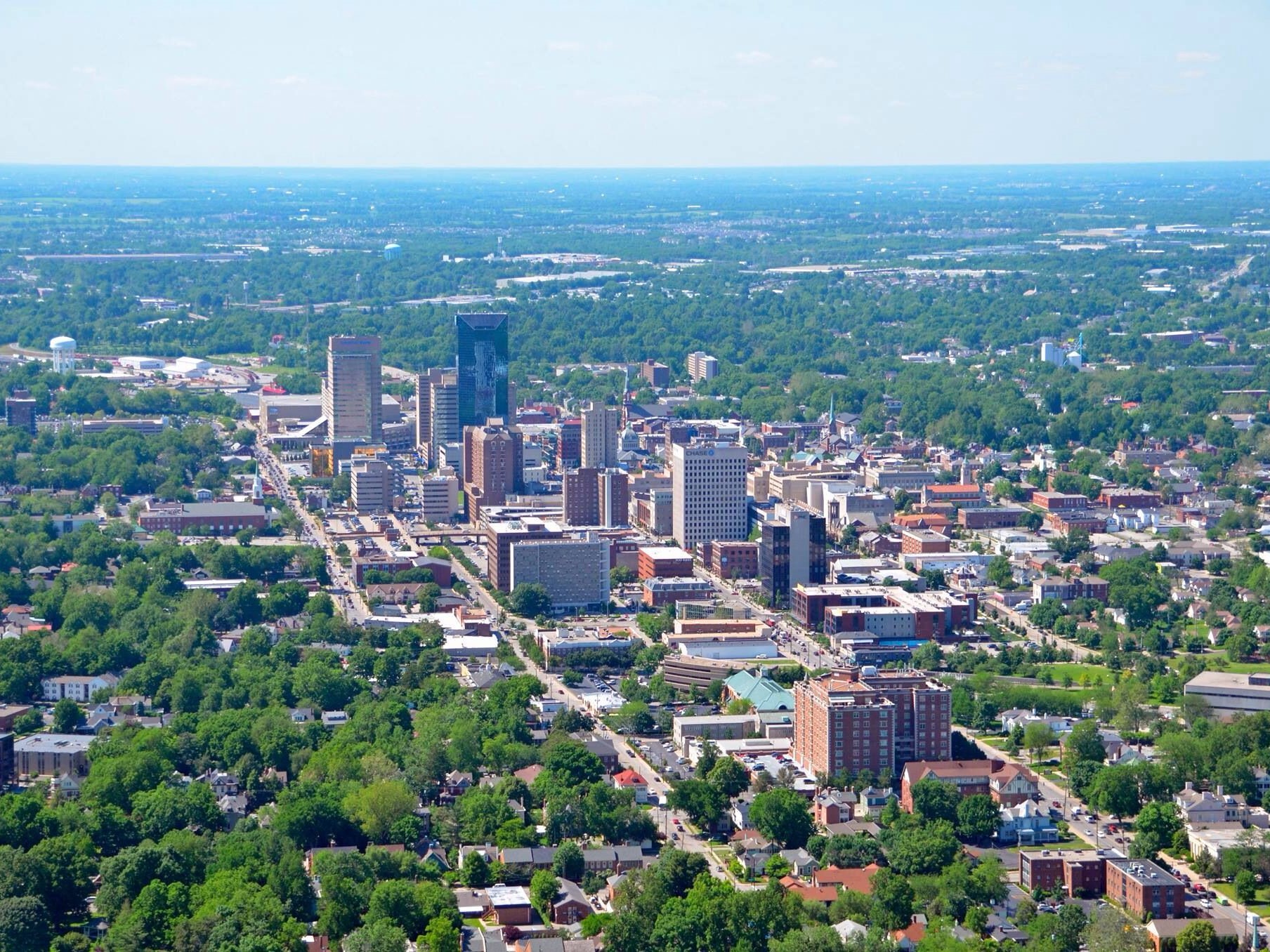 Lexington Downtown ariel shot